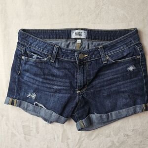 Paige Jean Shorts Jimmy Jimmy Denim Women's 27 Blue Denim Shorts made in Mexico